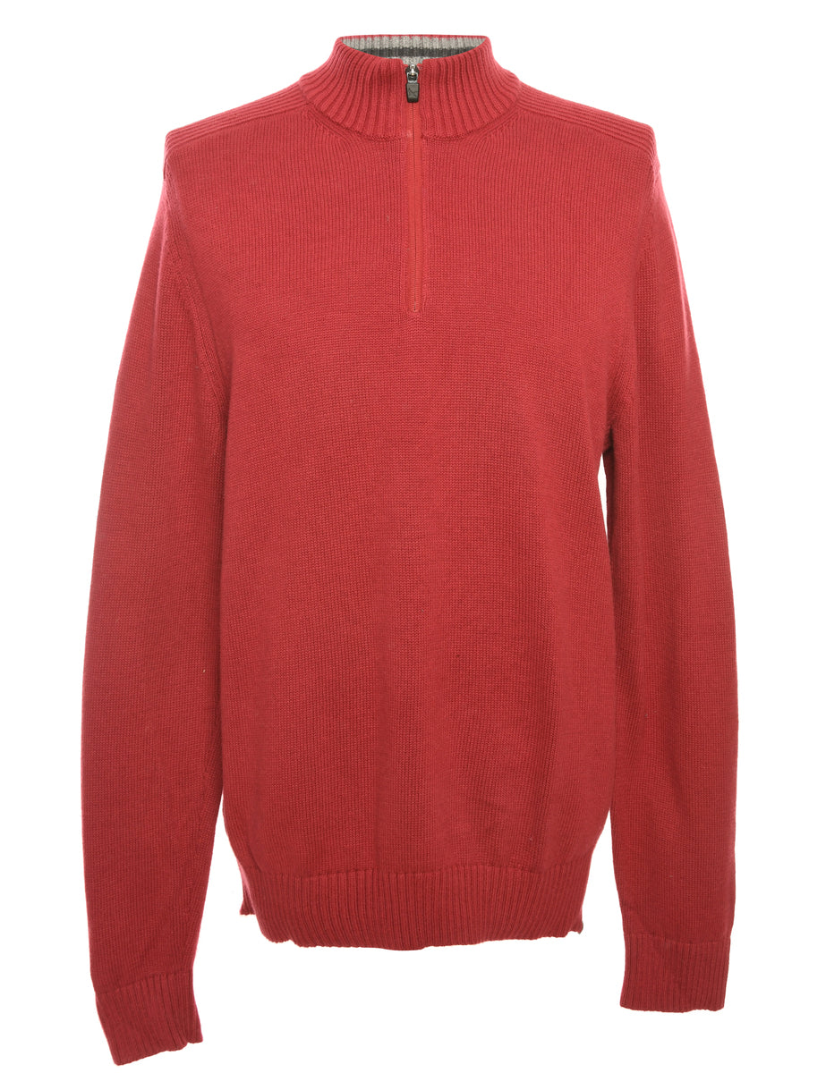 Men s Eddie Bauer Maroon Eddie Bauer Jumper Red M Beyond Retro