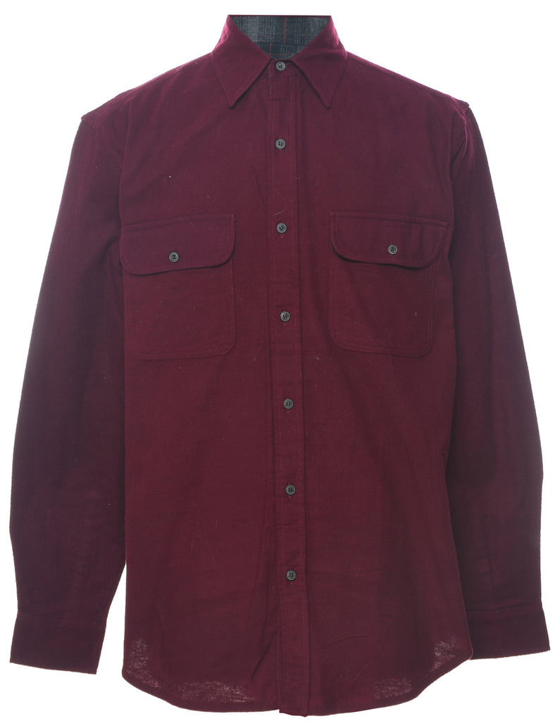 Maroon Flannel Shirt - S