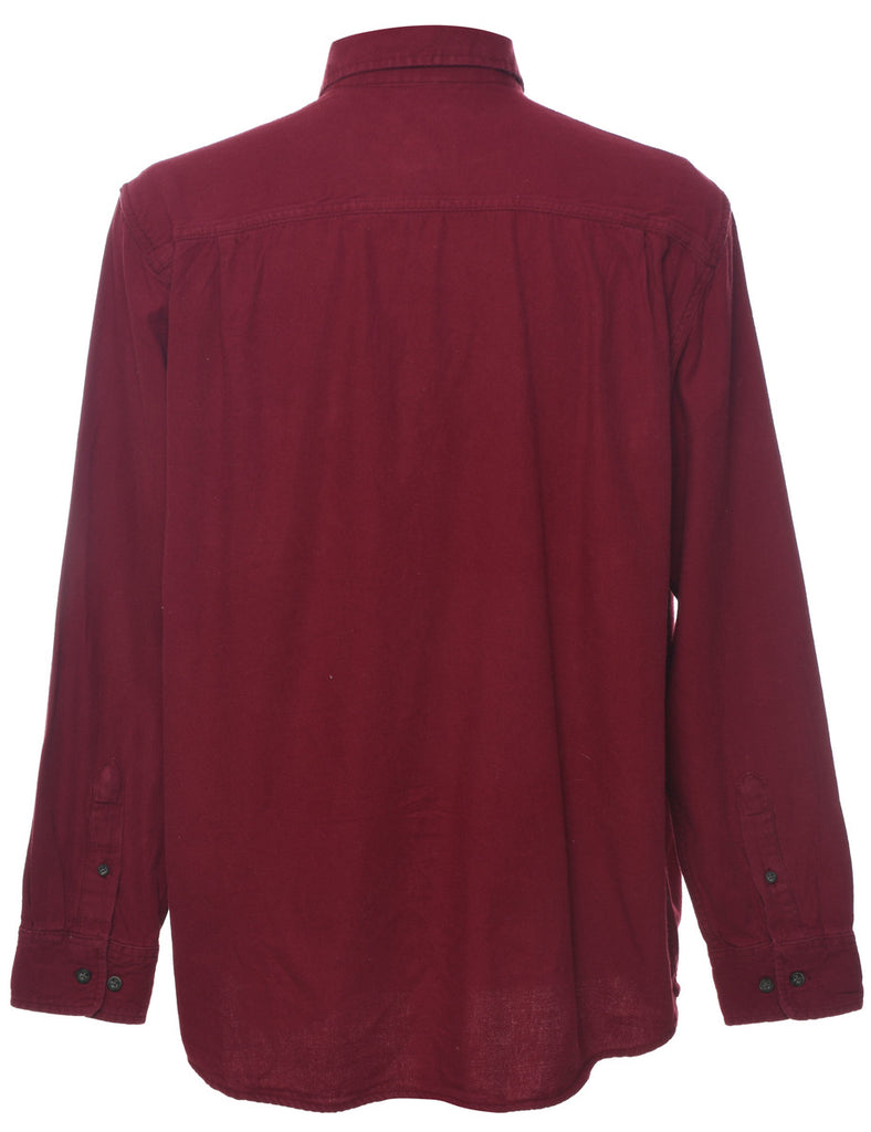Maroon Flannel Shirt - L
