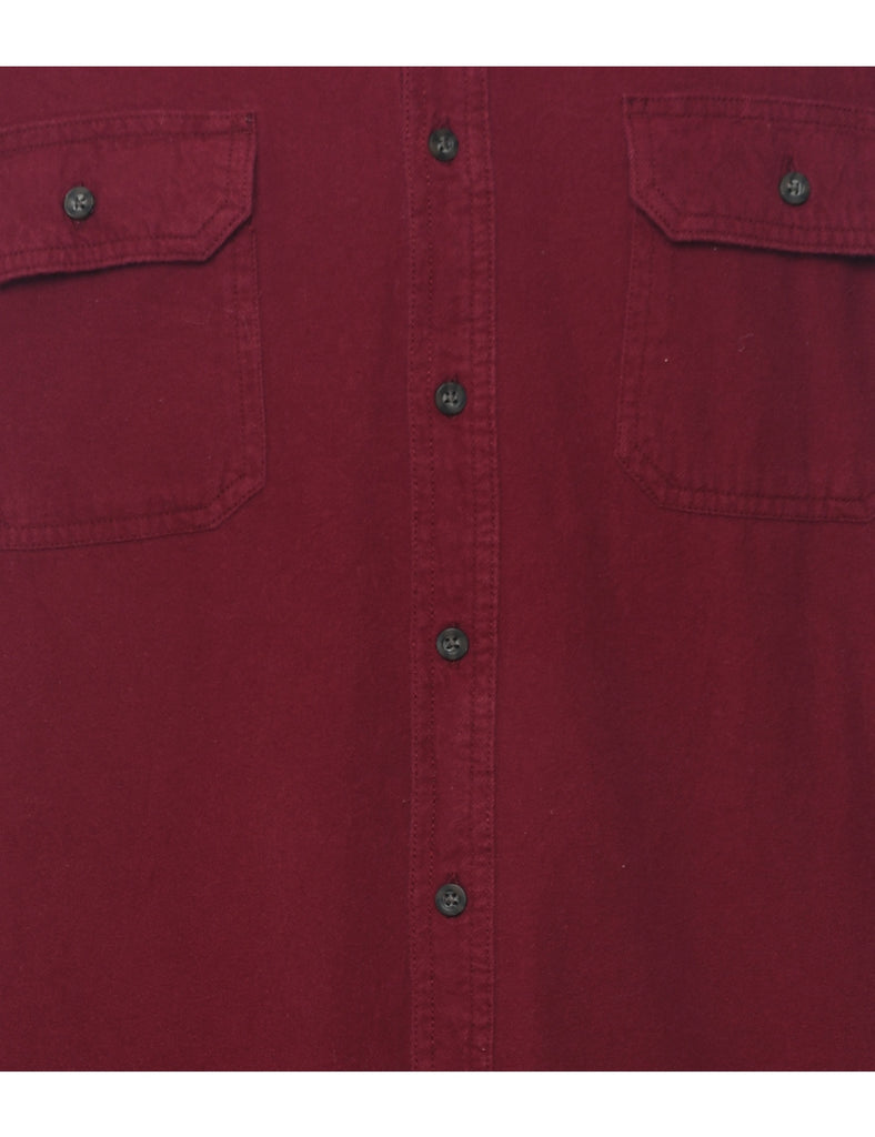Maroon Flannel Shirt - L