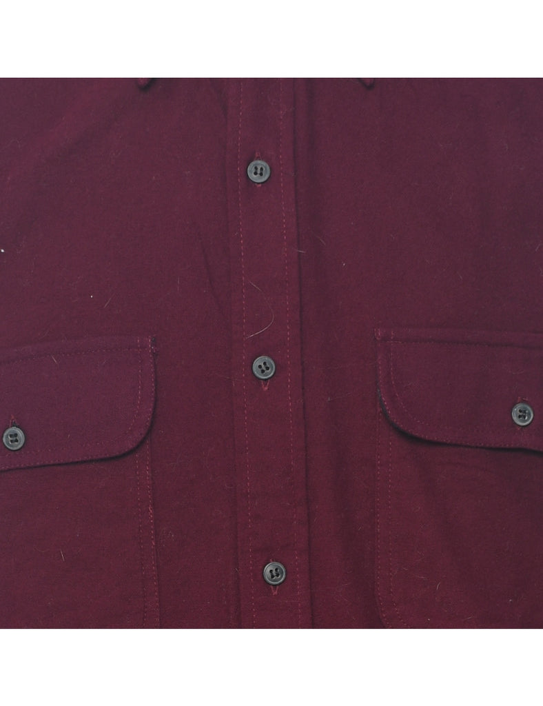 Maroon Flannel Shirt - S