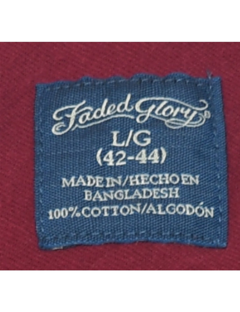 Maroon Flannel Shirt - L