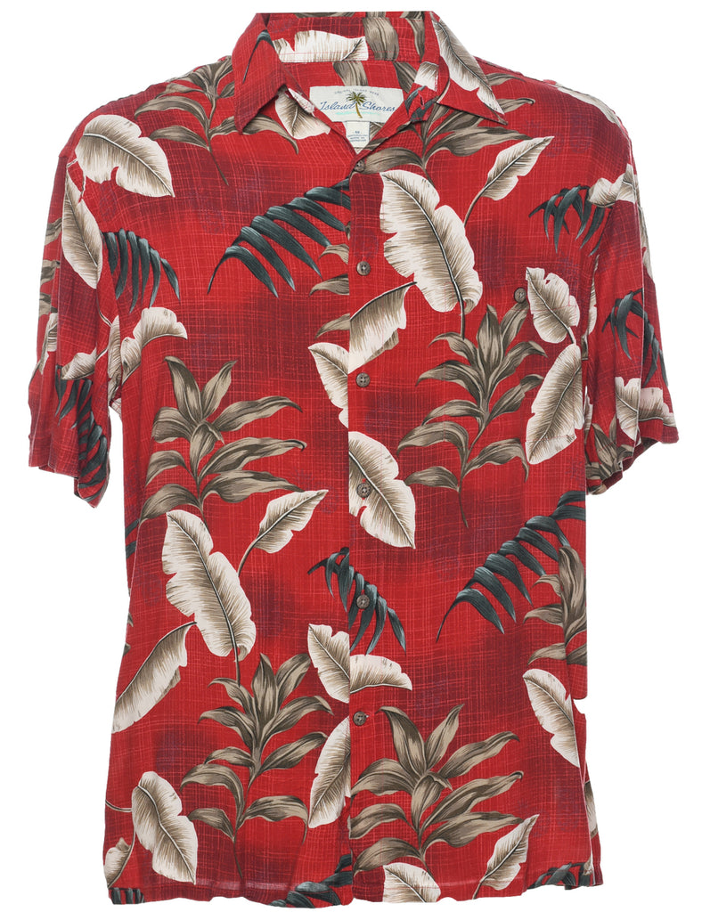 Maroon Hawaiian Shirt - M