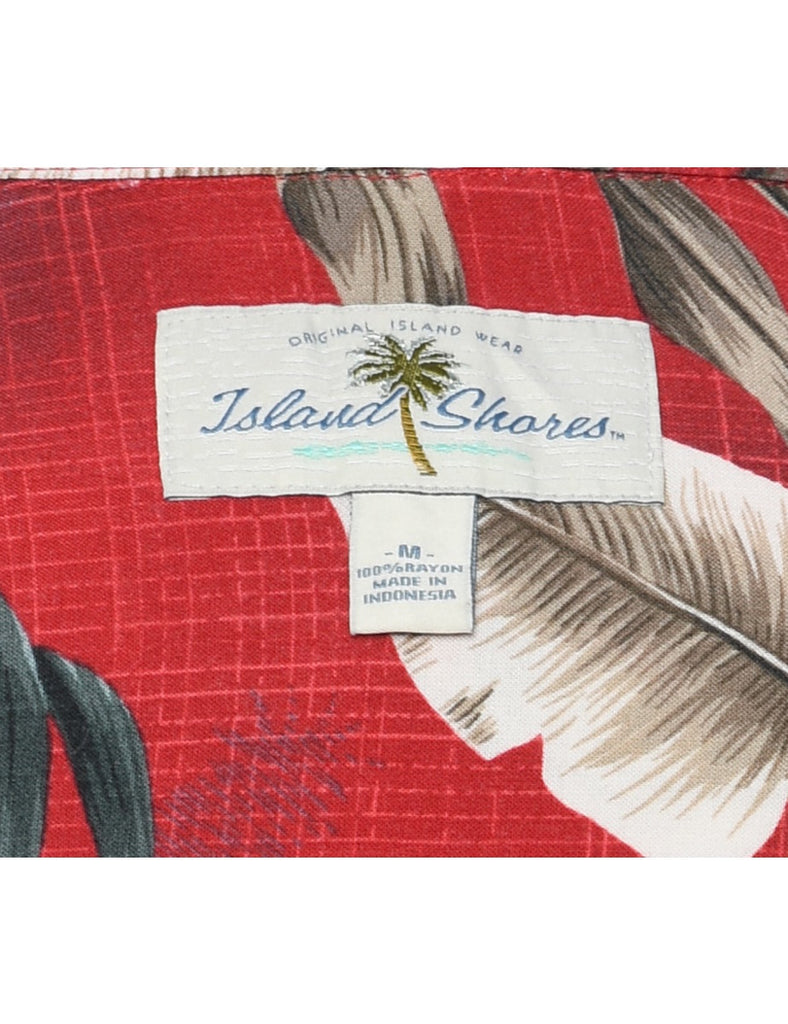Maroon Hawaiian Shirt - M