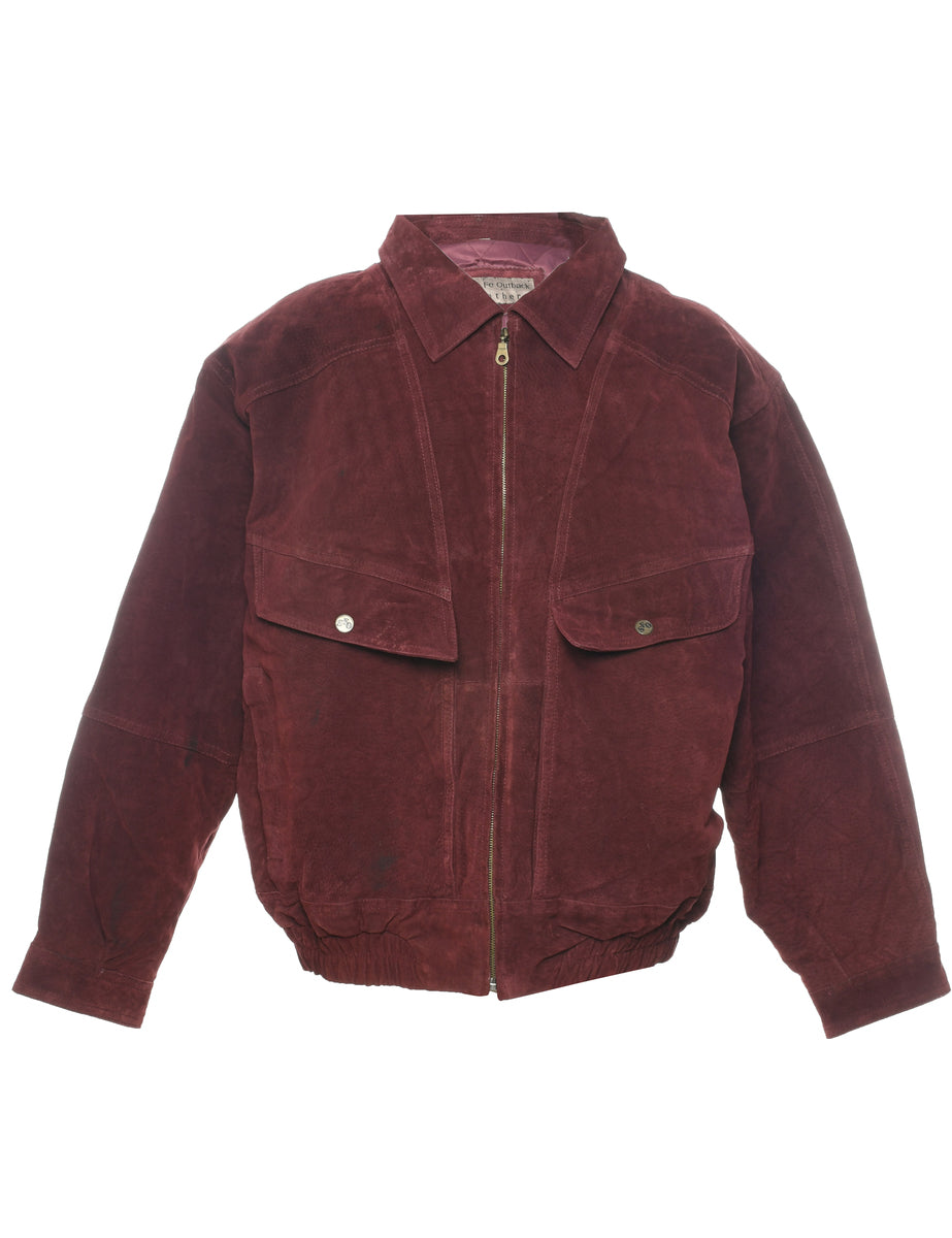 Maroon Suede Jacket XL