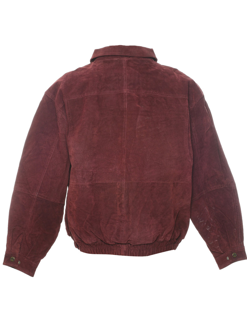 Maroon Suede Jacket - XL