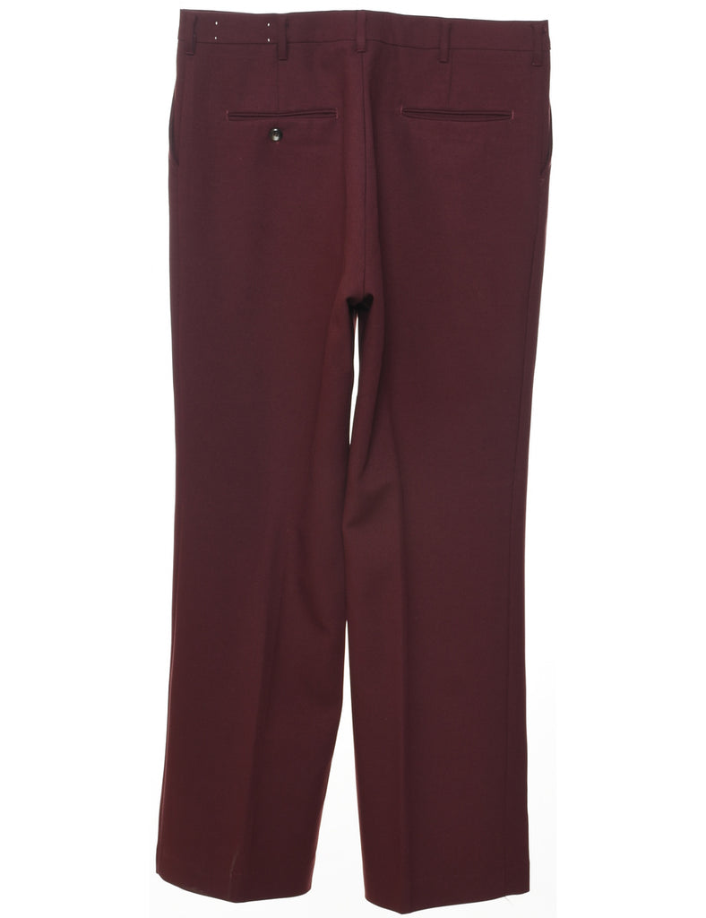 Maroon Trousers - W34 L31