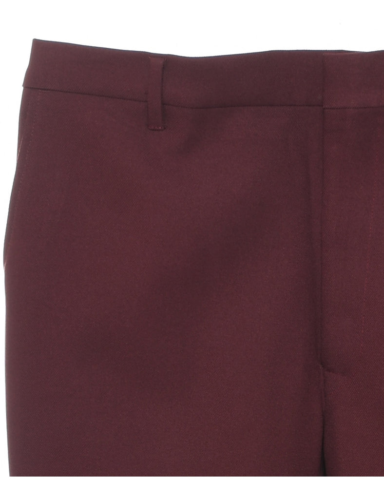 Maroon Trousers - W34 L31