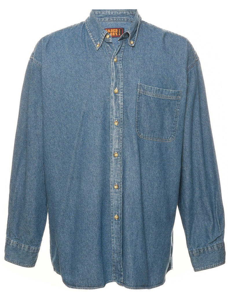 Medium Wash Denim Shirt - L