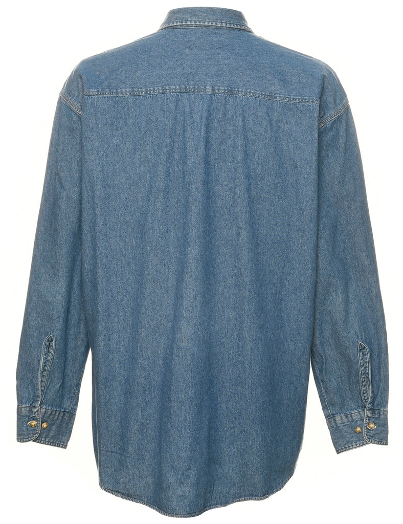 Medium Wash Denim Shirt - L