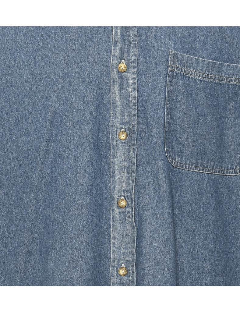 Medium Wash Denim Shirt - L
