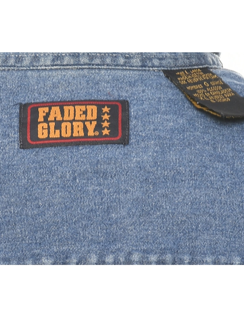 Medium Wash Denim Shirt - L