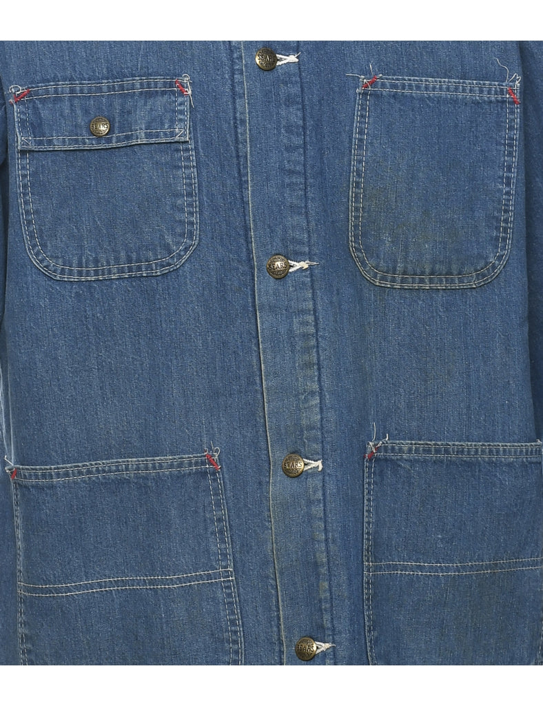 Medium Wash Workwear Denim Jacket - M