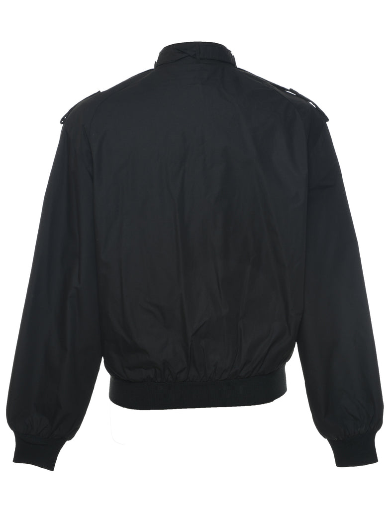 Members Only Black Harrington Jacket - L