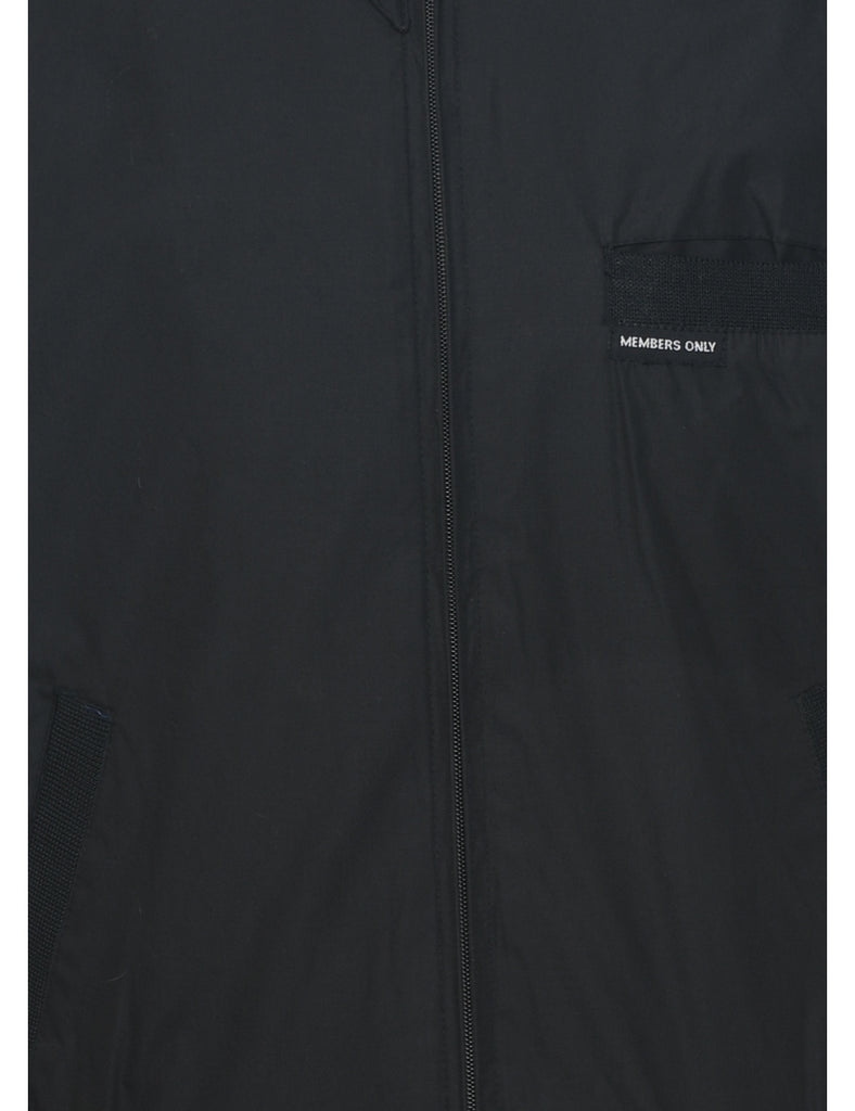 Members Only Black Harrington Jacket - L