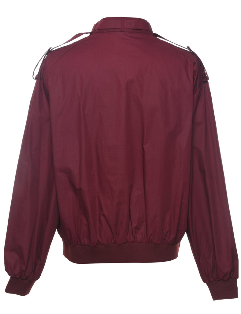 Members Only Harrington Maroon 1980s Jacket - XL