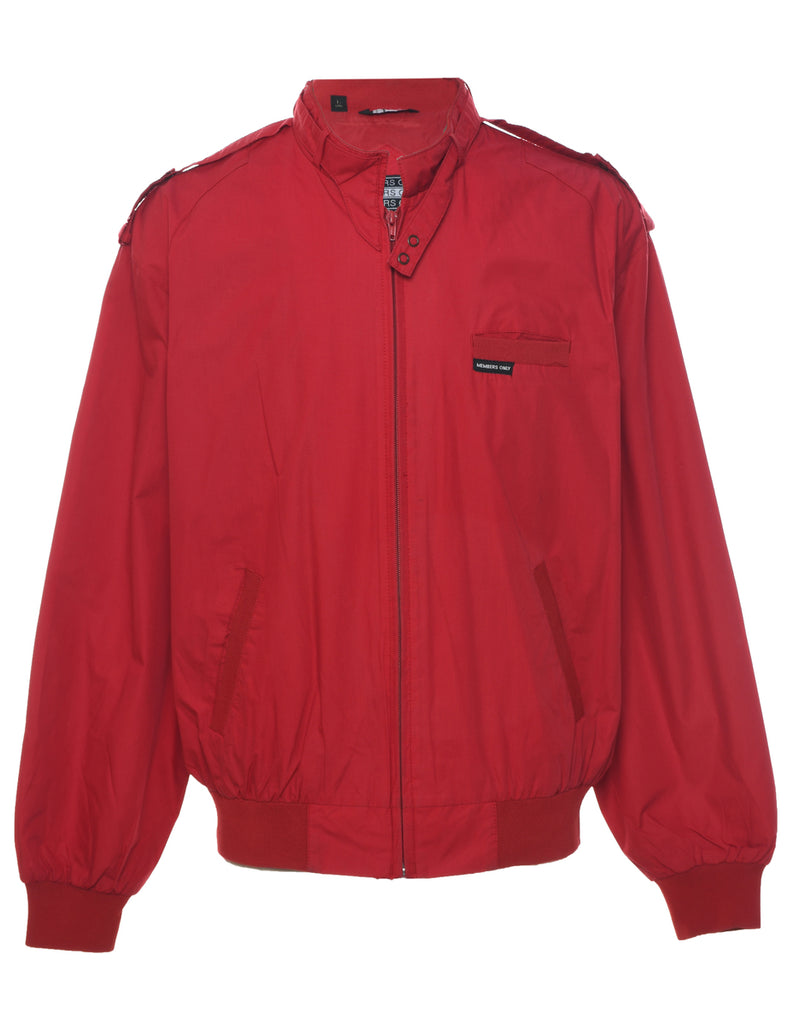 Members Only Red Harrington Jacket - L