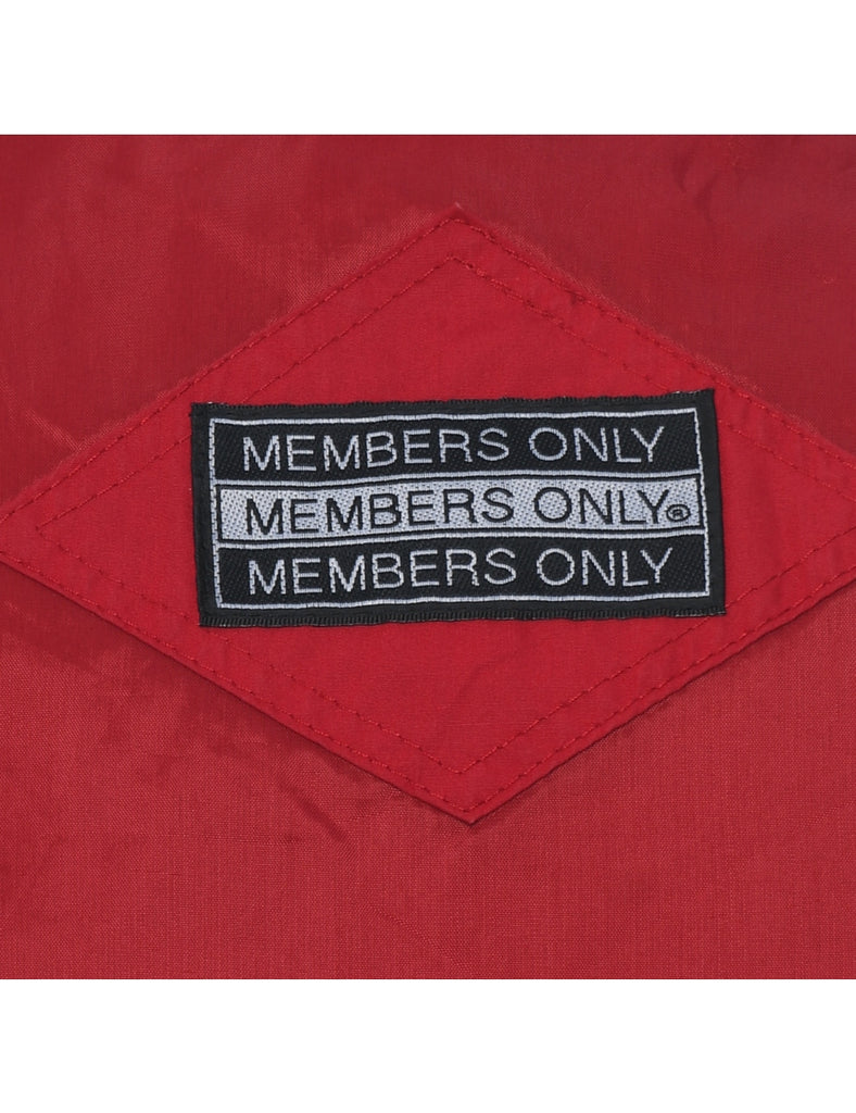 Members Only Red Harrington Jacket - L