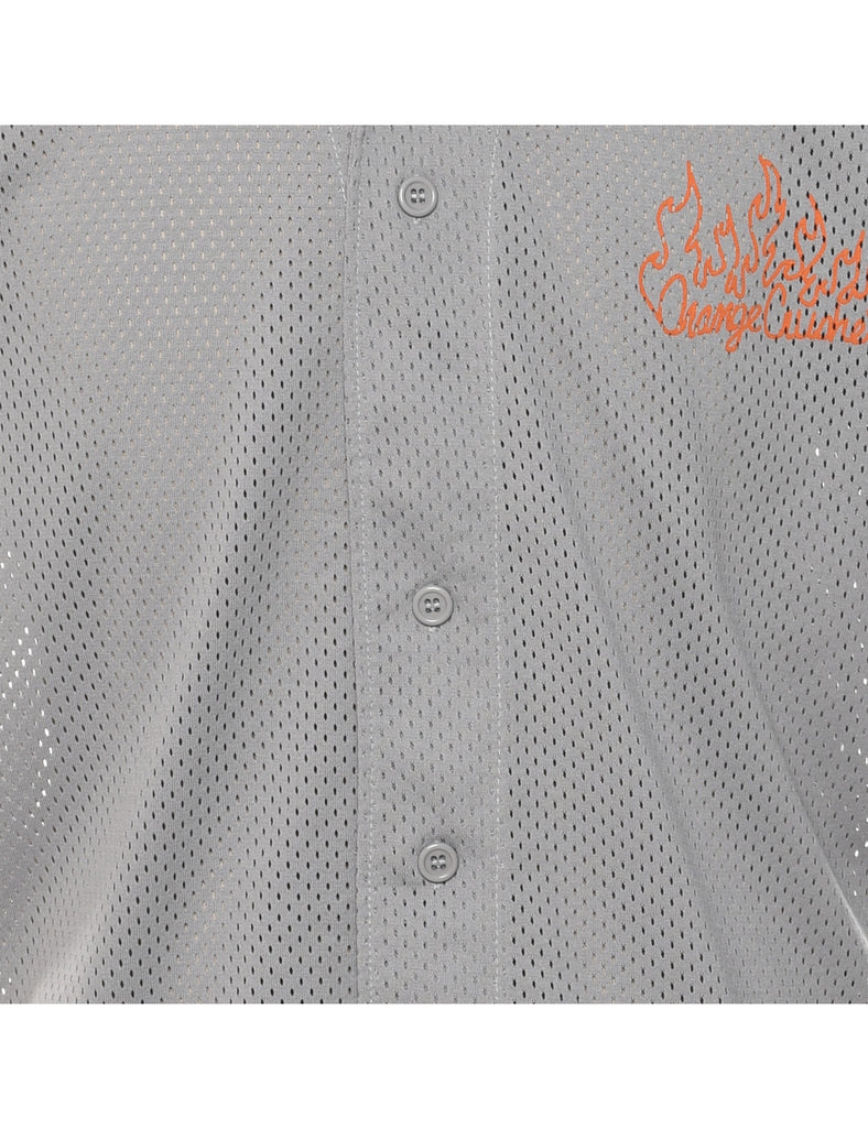 Mesh Printed T-shirt - L
