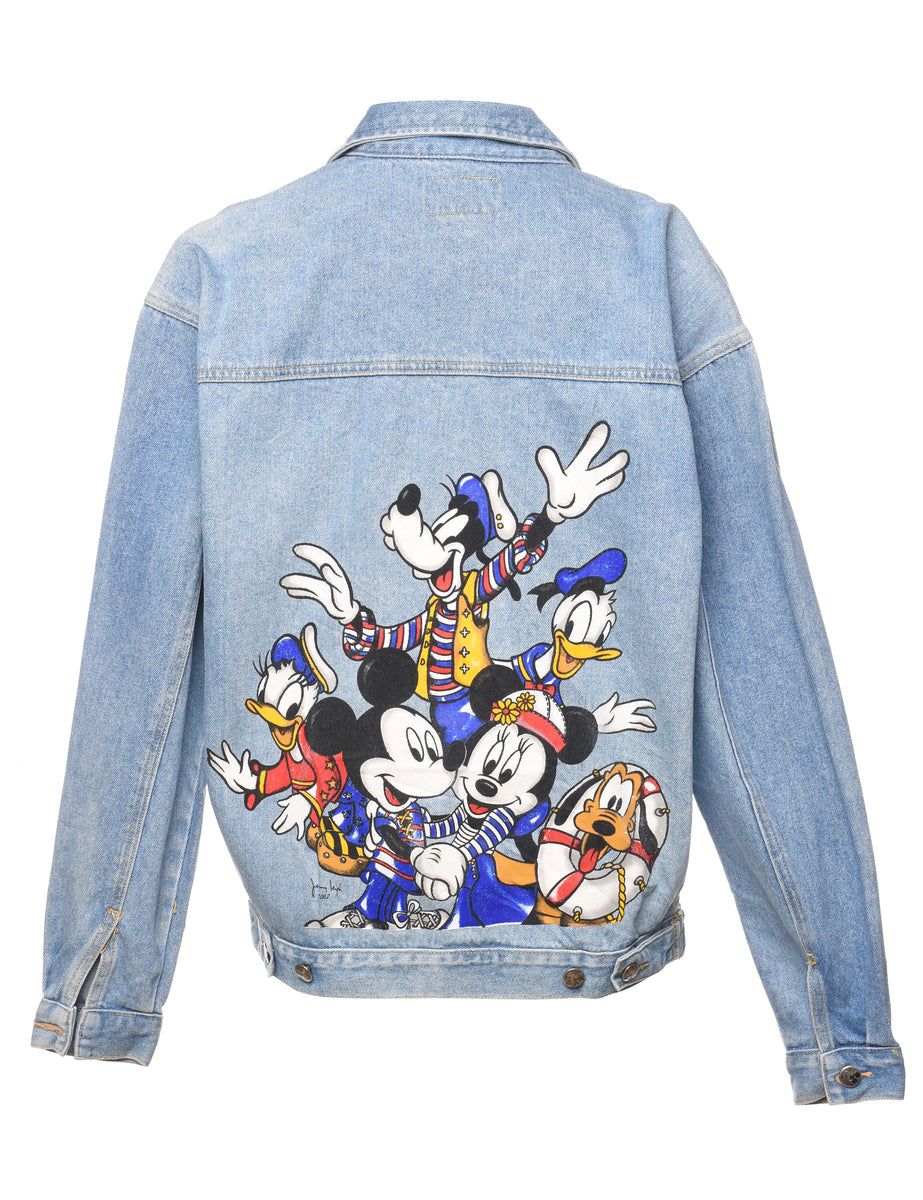 Denim jacket with mickey mouse store
