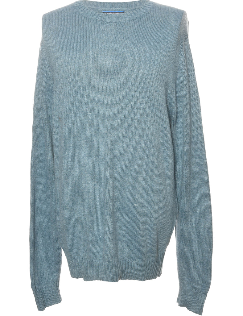 Mid Wash Blue Croft & Barrow Jumper - L
