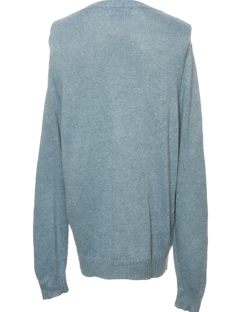 Mid Wash Blue Croft & Barrow Jumper - L