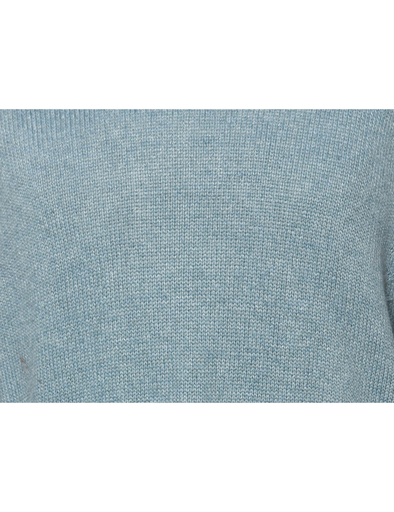Mid Wash Blue Croft & Barrow Jumper - L