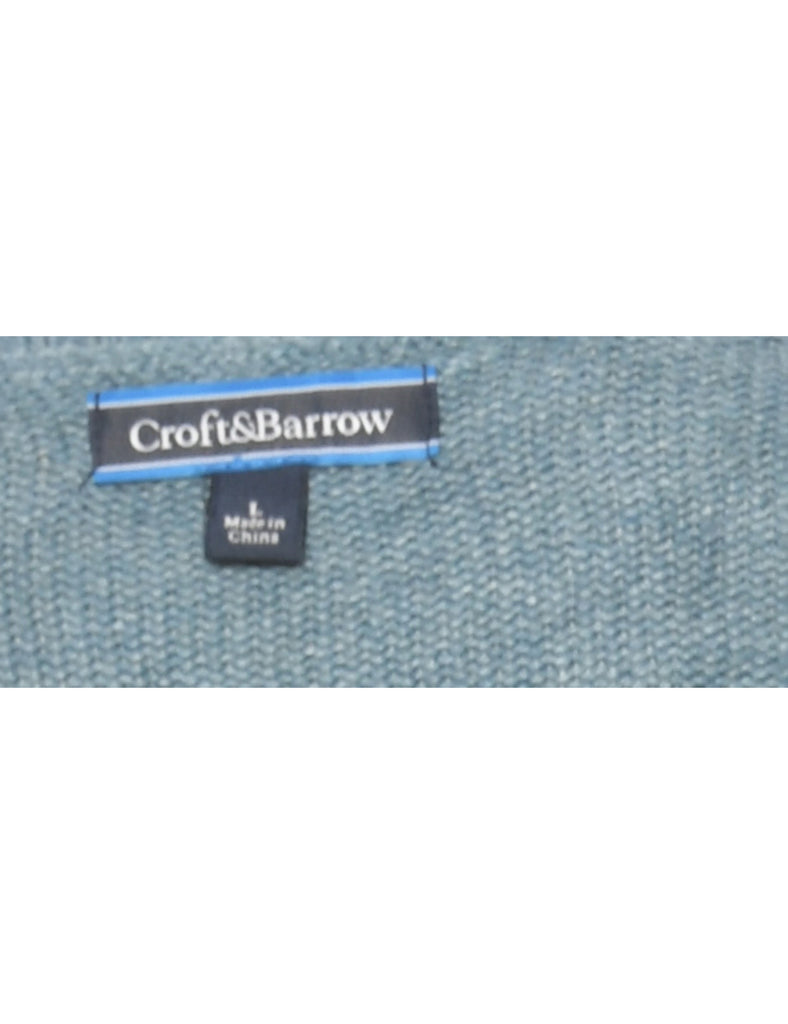 Mid Wash Blue Croft & Barrow Jumper - L