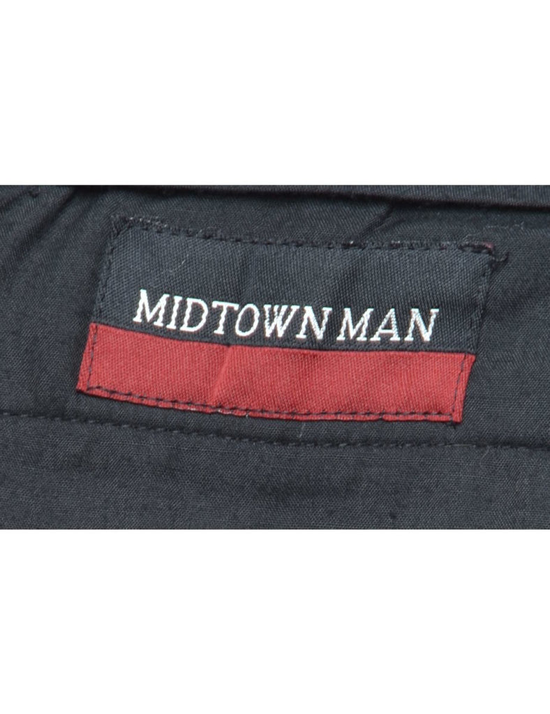 Midtown Man Black Classic Suit Trousers - W36 L32