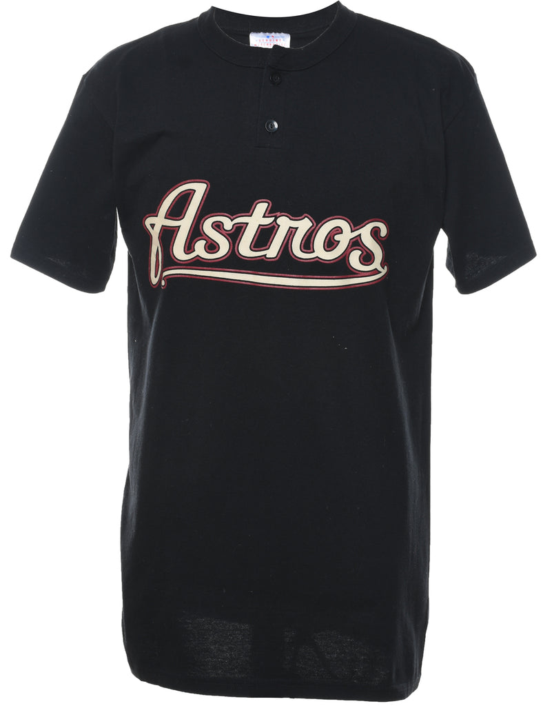 MLB Astros Black Sports T-shirt - L