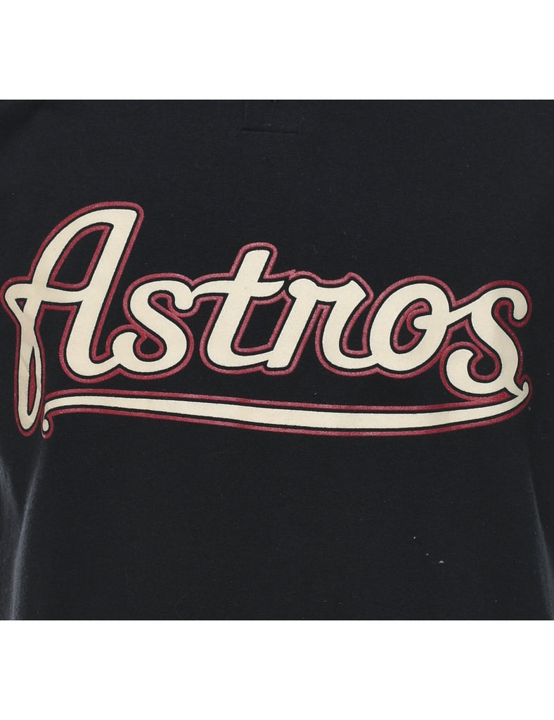 MLB Astros Black Sports T-shirt - L