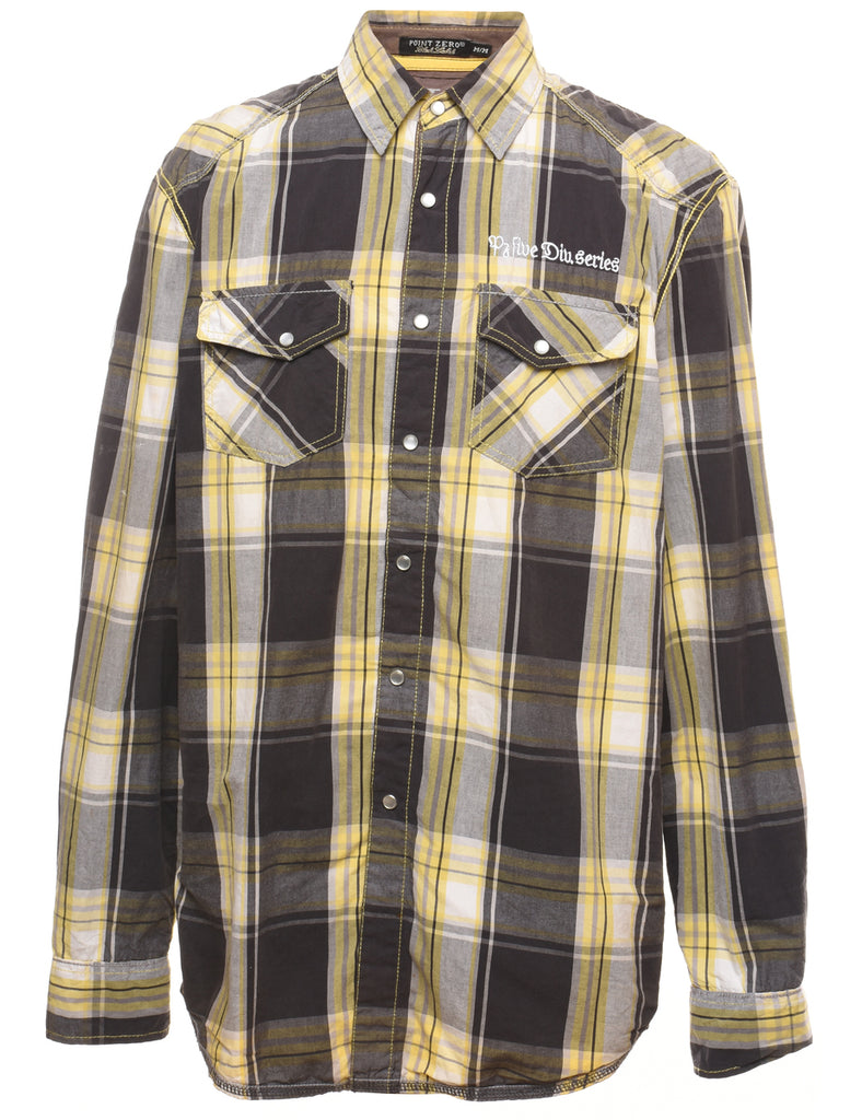 Multi-colour Checked Western Shirt - M