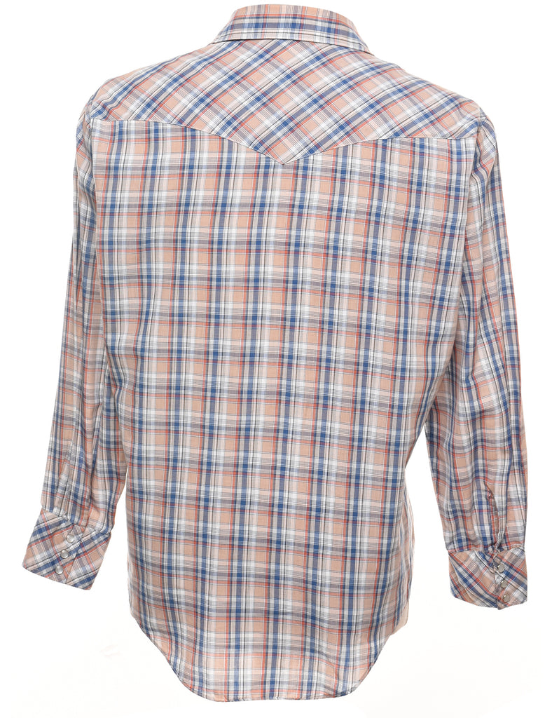 Multi-Colour Checked Western Shirt - L
