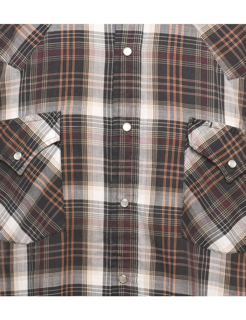 Multi-colour Checked Western Shirt - L
