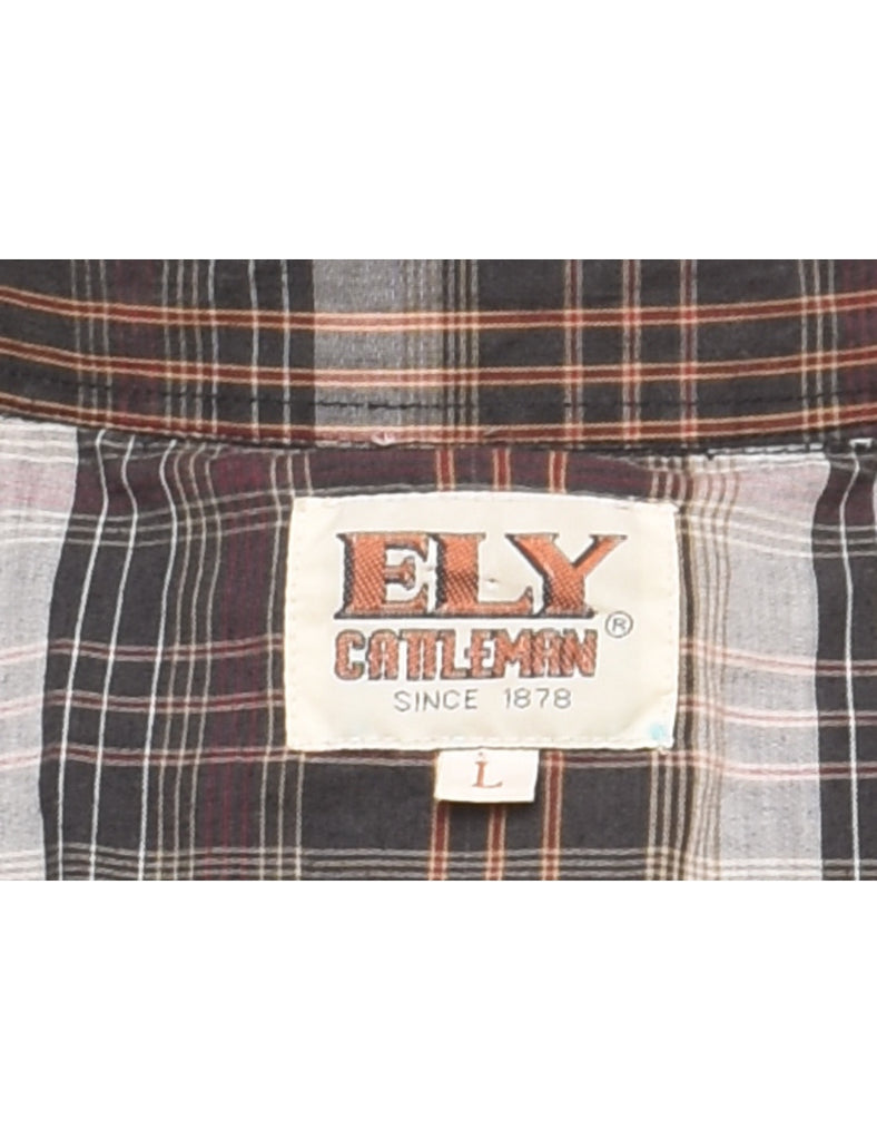 Multi-colour Checked Western Shirt - L