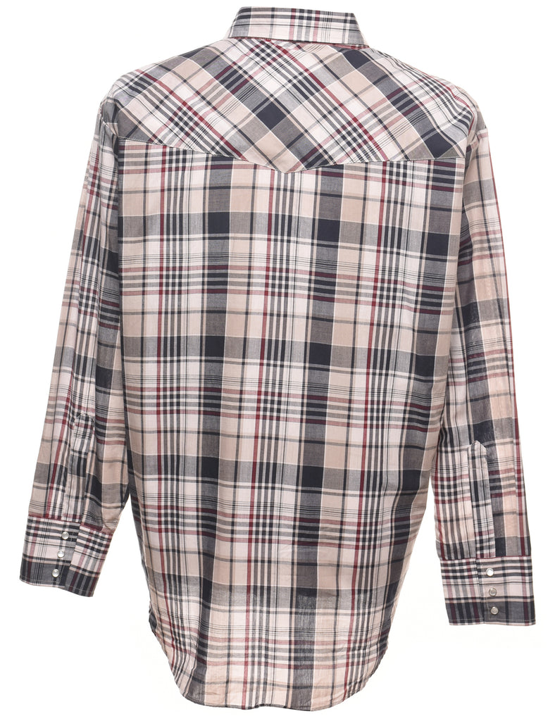 Multi-colour Long-Sleeved Checked Shirt - XL