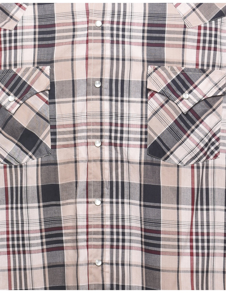 Multi-colour Long-Sleeved Checked Shirt - XL