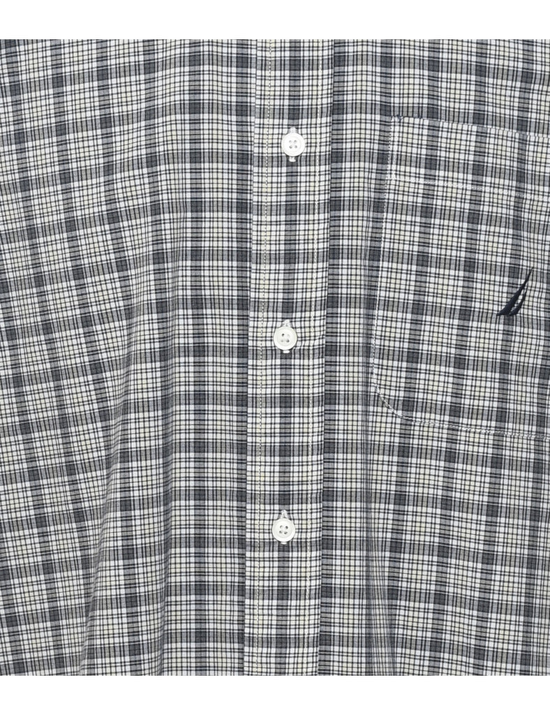 Nautica Checked Grey Shirt - M