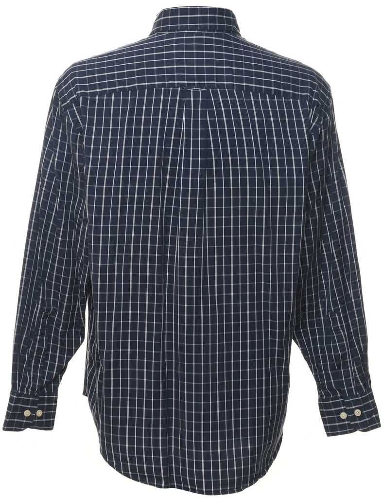 Nautica Checked Navy & White Shirt - M