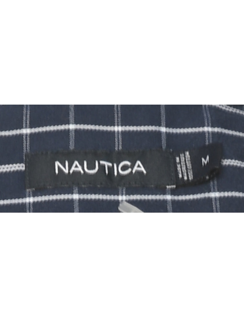 Nautica Checked Navy & White Shirt - M
