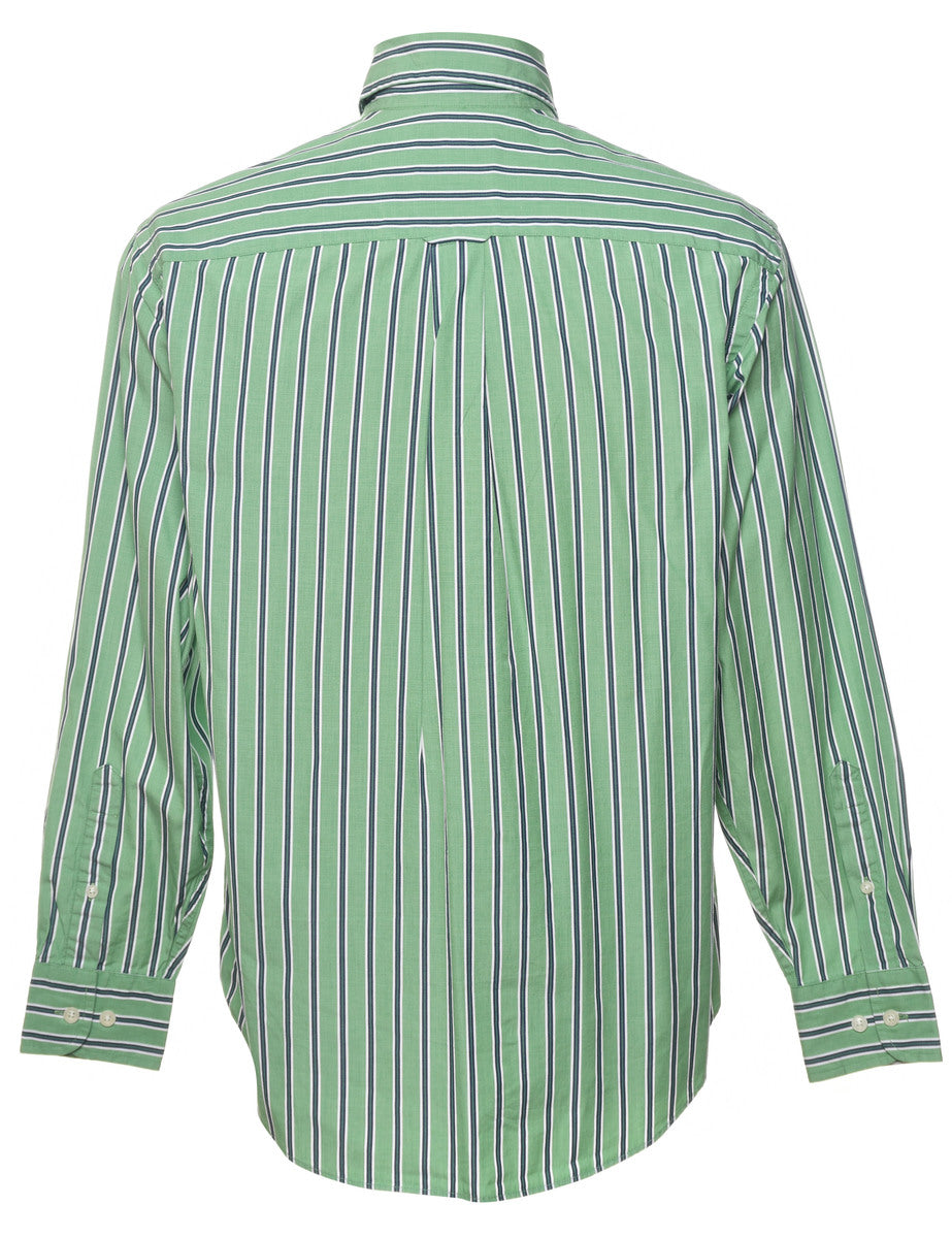 Men's Nautica Nautica Striped Navy Green Shirt Green, S Beyond