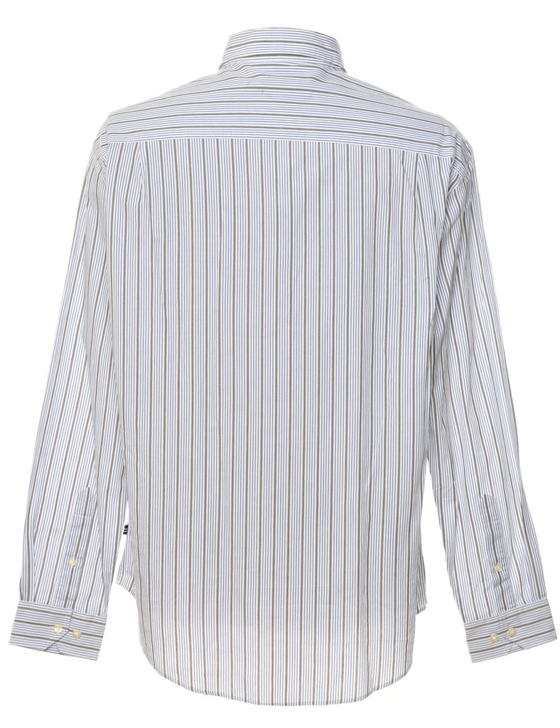 Nautica Striped White Classic Shirt - M