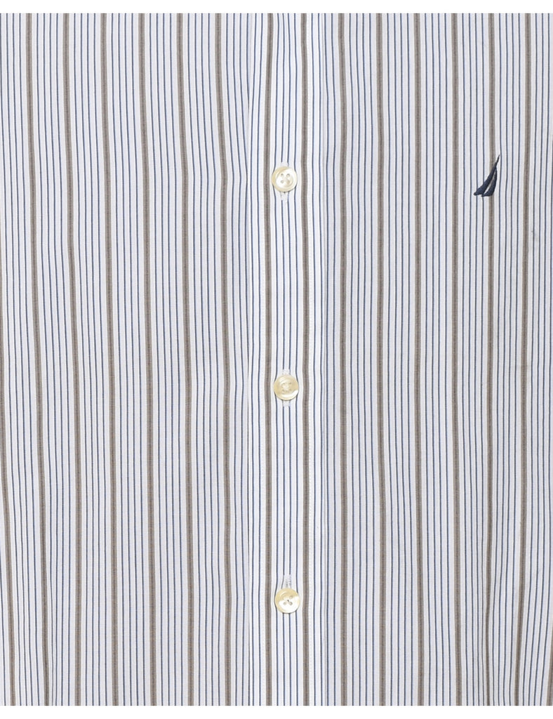 Nautica Striped White Classic Shirt - M