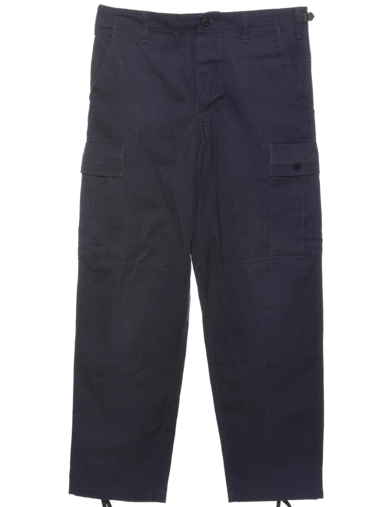 Navy Cargo Trousers - W35 L31