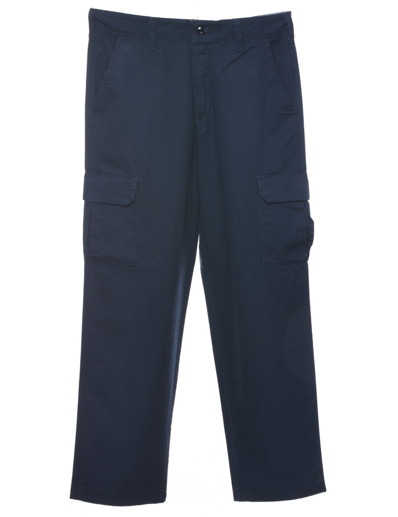 Navy Cargo Trousers - W32 L32