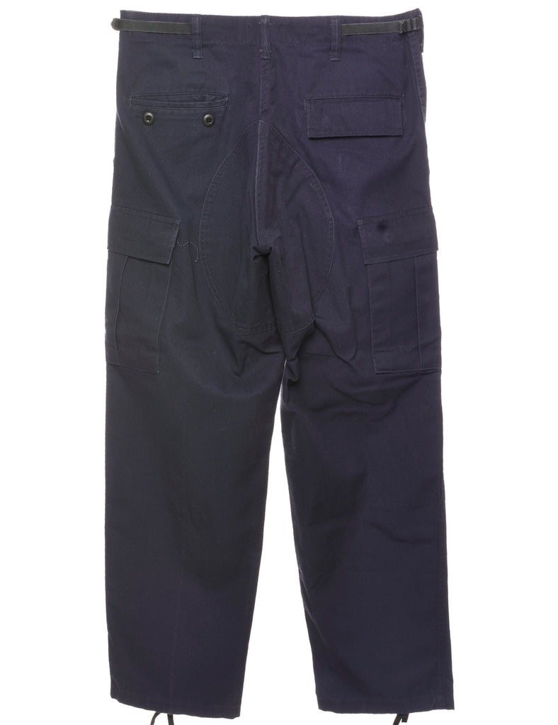 Navy Cargo Trousers - W35 L31