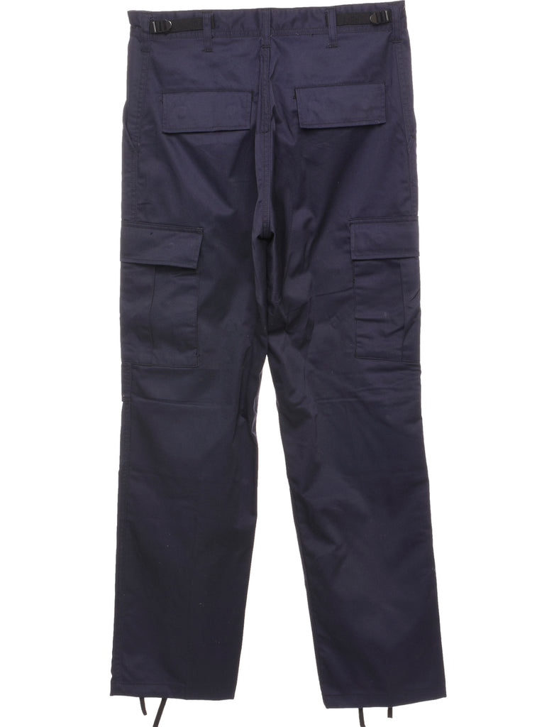 Navy Cargo Trousers - W33 L32