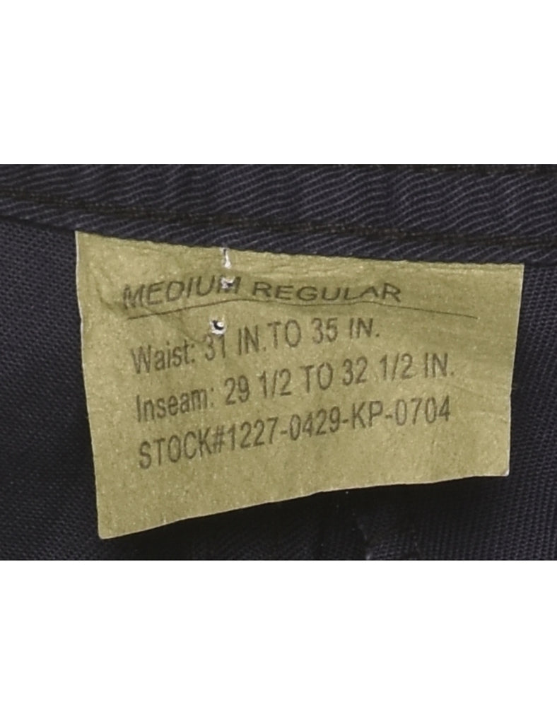 Navy Cargo Trousers - W33 L32