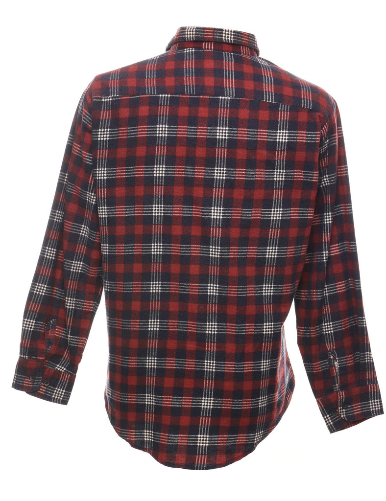 Navy Checked Shirt - M
