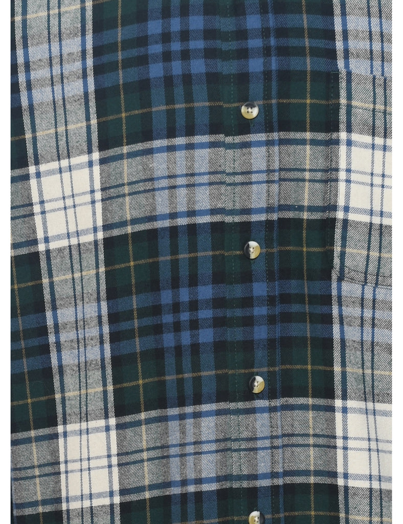 Navy Checked Shirt - L